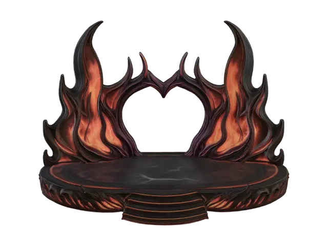 Heartfire Throne - Mace 3D model, vytvořený pomocí AI
