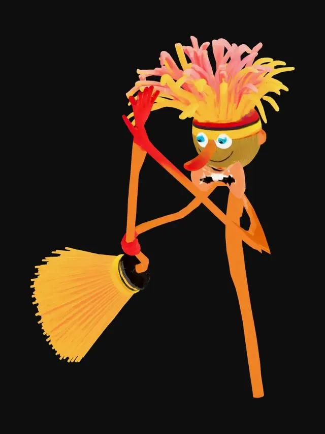 3D model for Make a funny broom as a dance partner