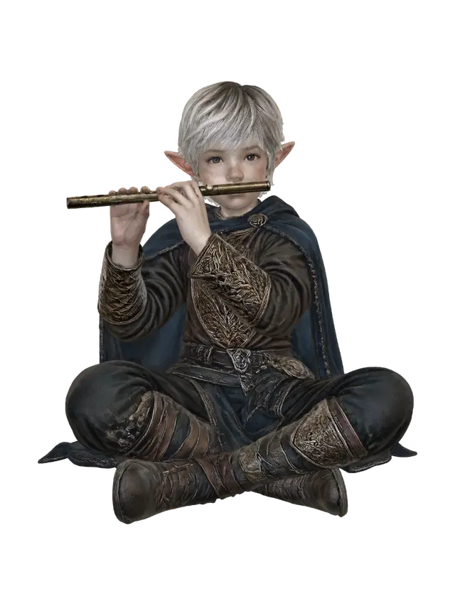 3D model for Elven Flutist