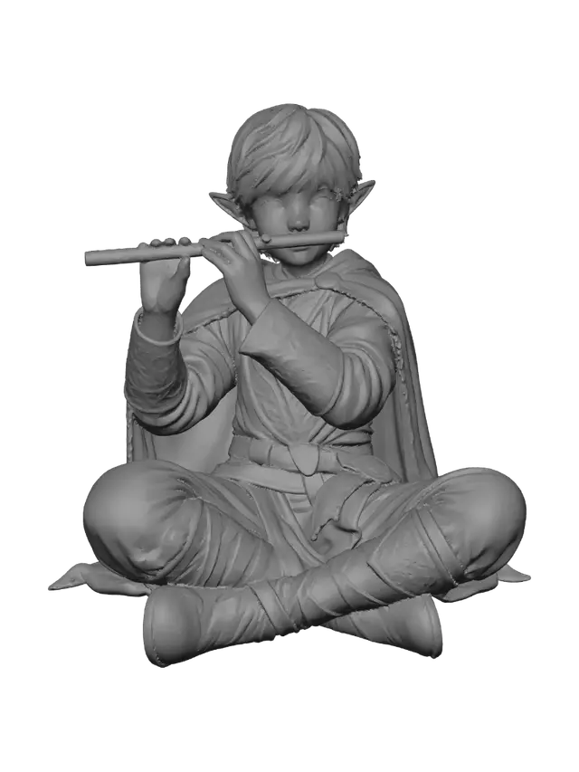 3D model for Elven Flutist