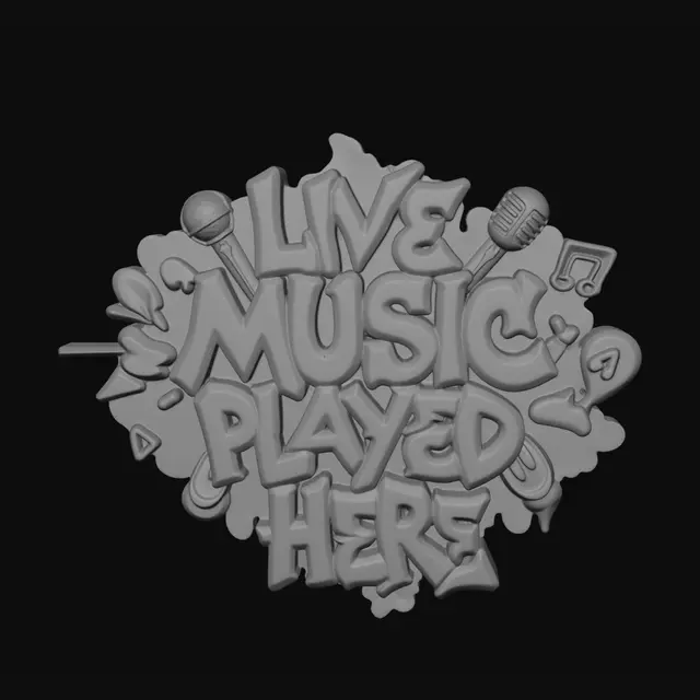 3D model for Live Music Played Here