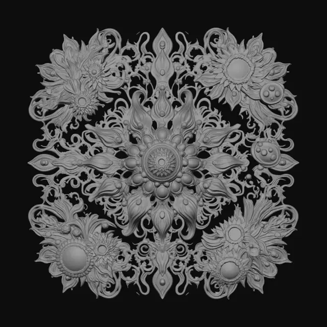 3D model for Gilded Sunburst