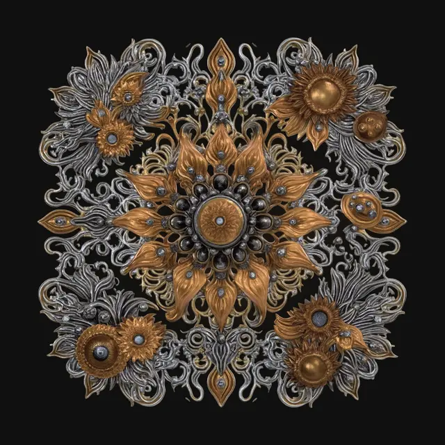 3D model for Gilded Sunburst
