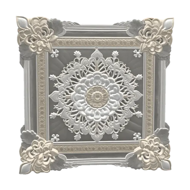 Ivory Lace Mandala - Circular 3D model, vytvořený pomocí AI