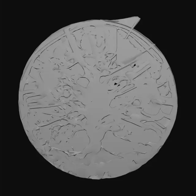 3D model for Tree of Life in a Stained Glass Circle