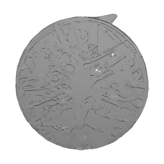 3D model for Tree of Life in a Stained Glass Circle