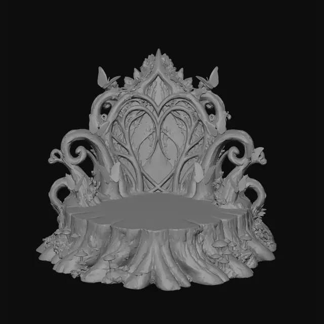 3D model for Enchanted Forest Throne