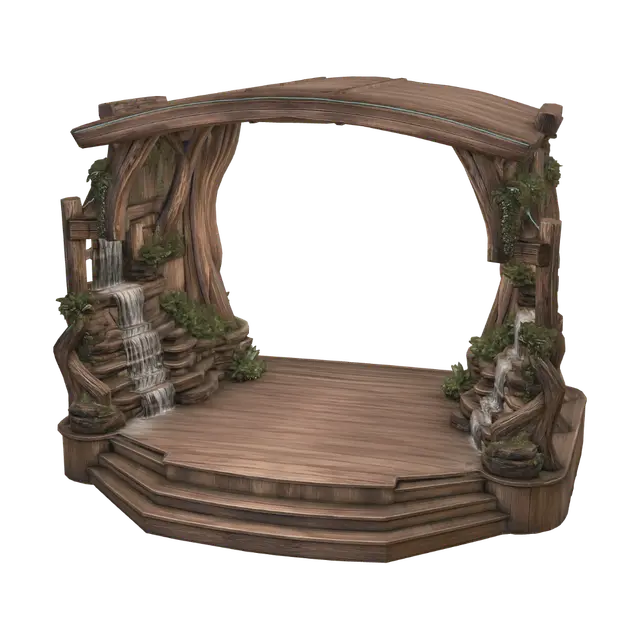 Enchanted Woodland Stage 3D model, AI generated