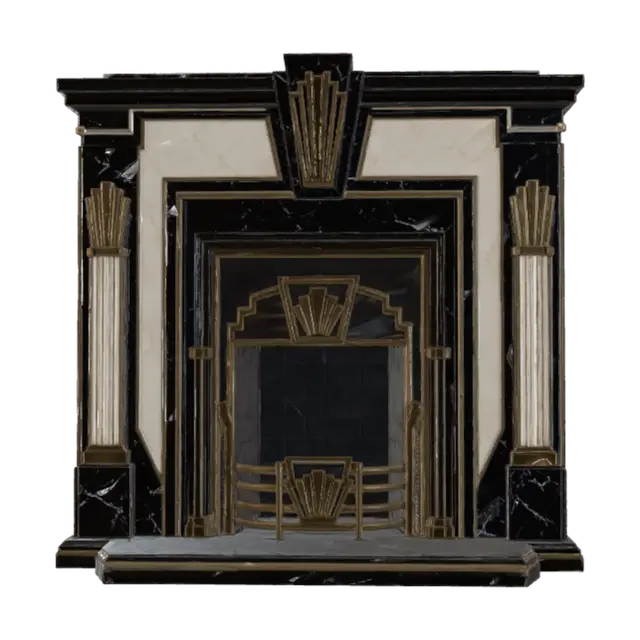 3D model for Gilded Art Deco Fireplace