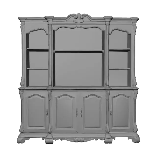 3D model for Antique Oak China Cabinet