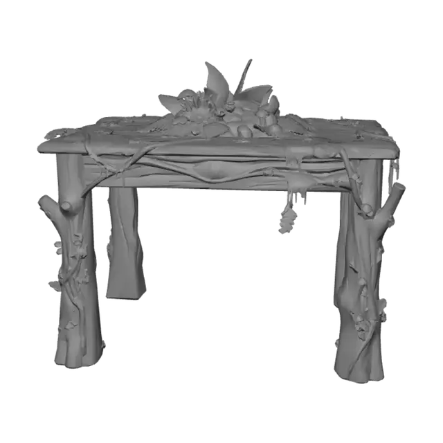 3D model for Mossy Woodland Table