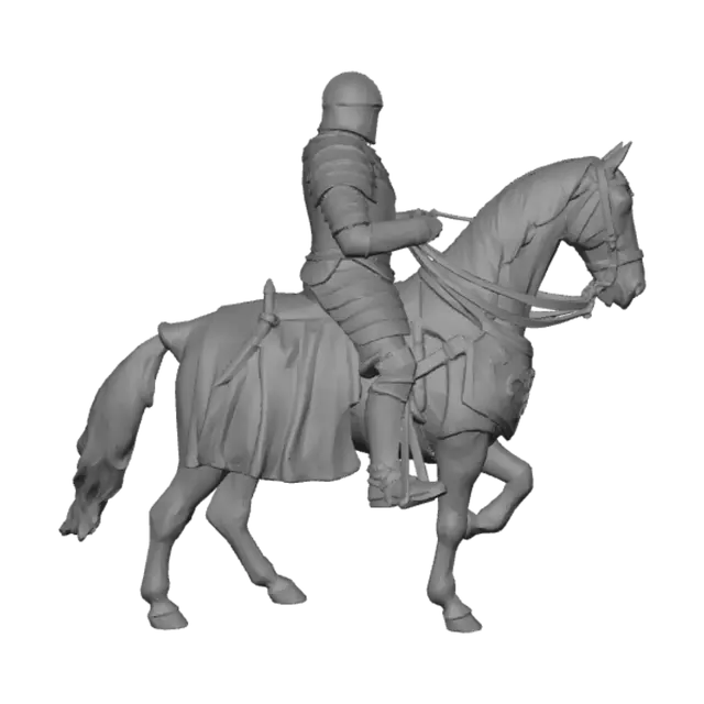 3D model for Armored Knight on Horseback