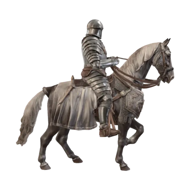 3D model for Armored Knight on Horseback