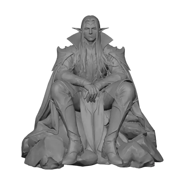3D model for Elven King of the Crimson Crown