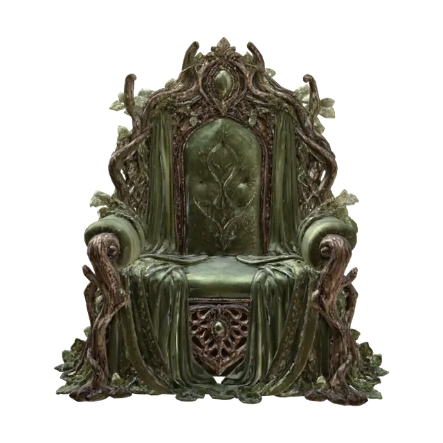 Modello 3D Throne of the Verdant Court - Cg, generato dall’IA