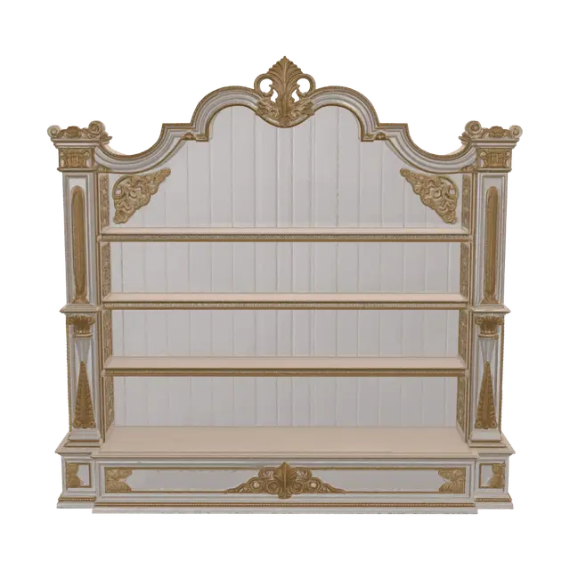 3D model for Gilded Baroque Bookshelf
