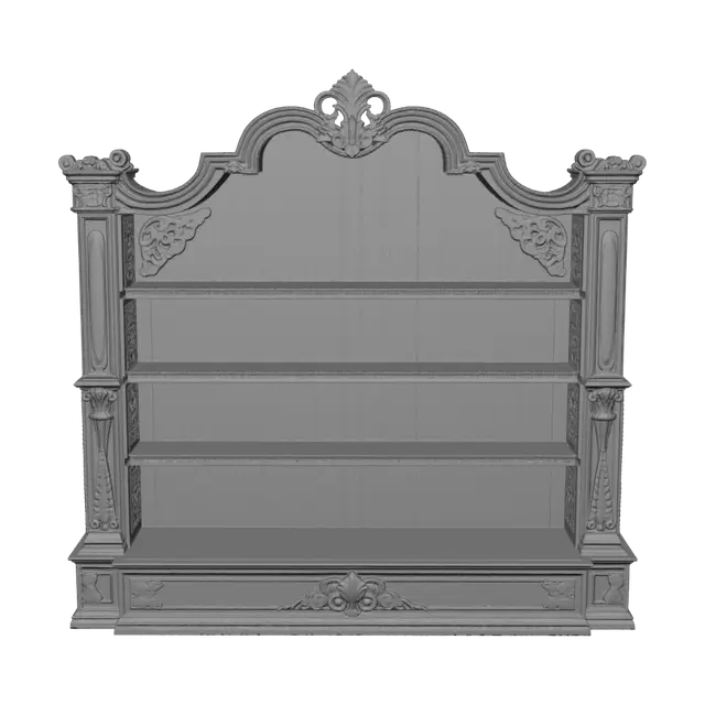 3D model for Gilded Baroque Bookshelf