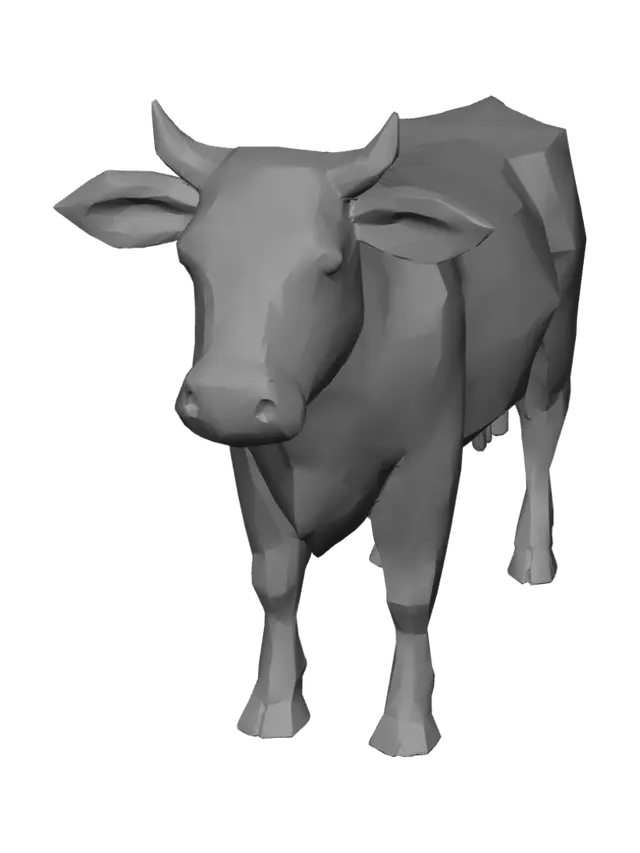 3D model for Golden Geometric Cow