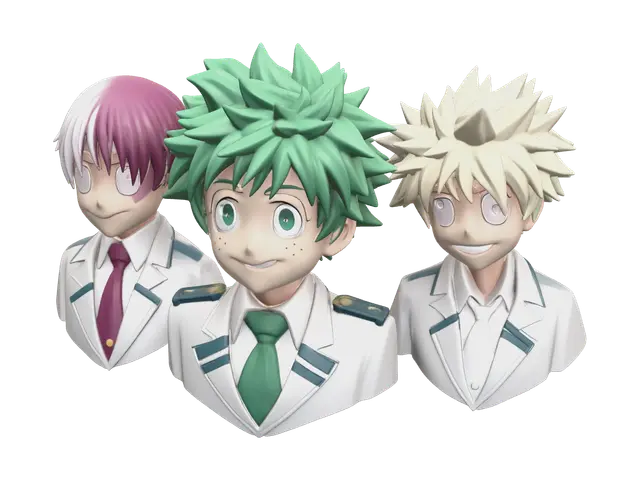 3D model for Ornate Anime Boy Hairstyles