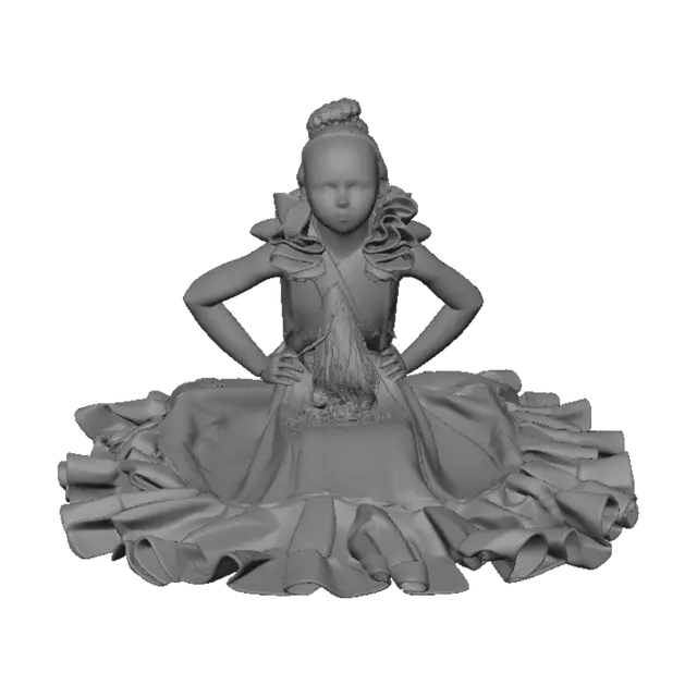 3D model for Blue and White Ballroom Princess