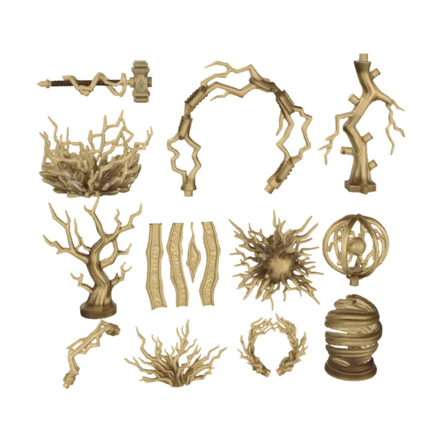 Set of 12 fantasy lightning effects, separate 3D printable accessories for 32mm… - Bolts 3D model, vytvořený pomocí AI
