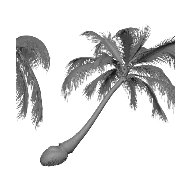 3D model for Leaning Palms Over Turquoise Waters