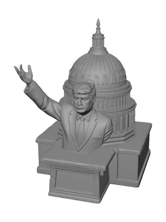 3D model for Trump vor dem Capitol