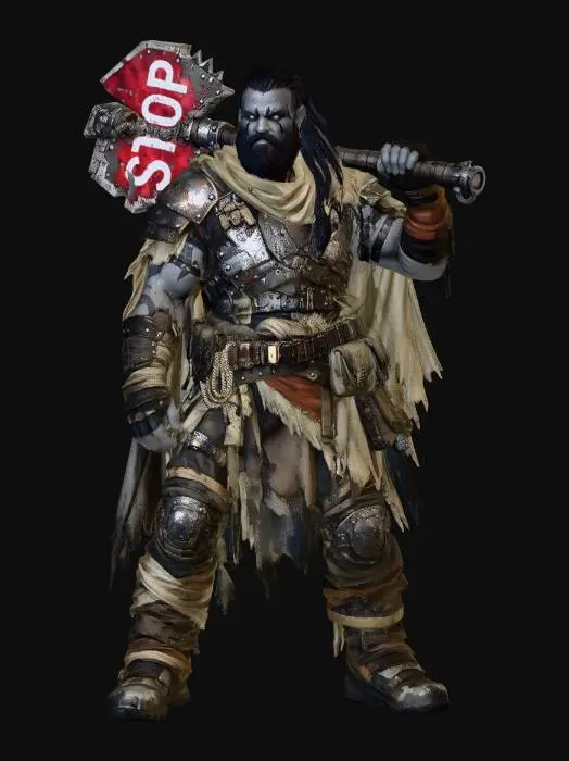 3D model for Stop Sign Berserker