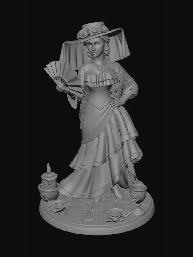 3D model for La Flamenca de Negro y Rojo