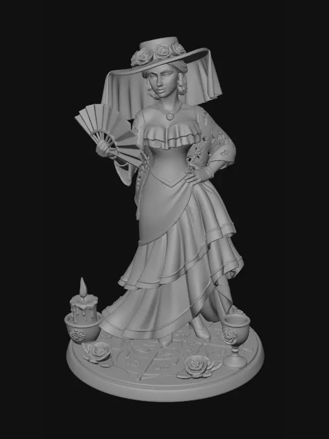 3D model for La Flamenca de Negro y Rojo