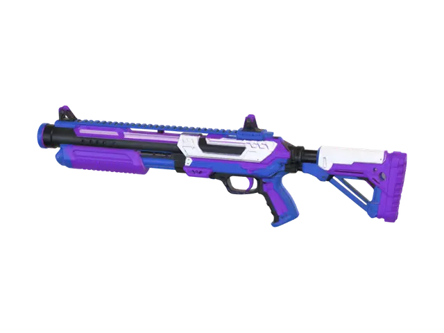 Neon Pulse Rifle 3D model, vytvořený pomocí AI