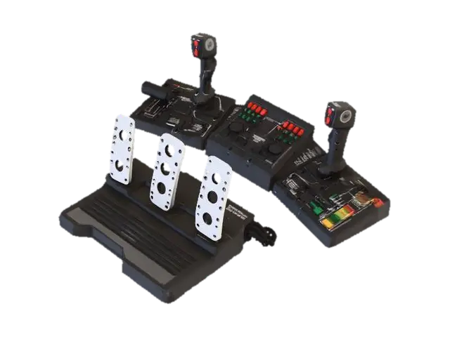 Flight Simulator Controls - Joystick 3D model, vytvořený pomocí AI