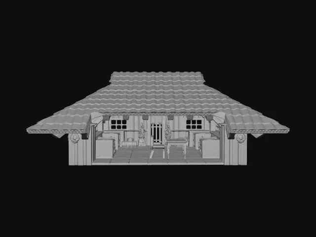 3D model for Mossy Roof Workshop