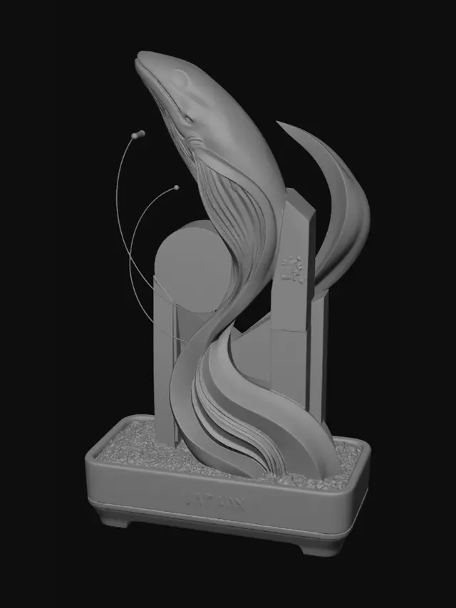 3D model for Spiral Whale of Japan