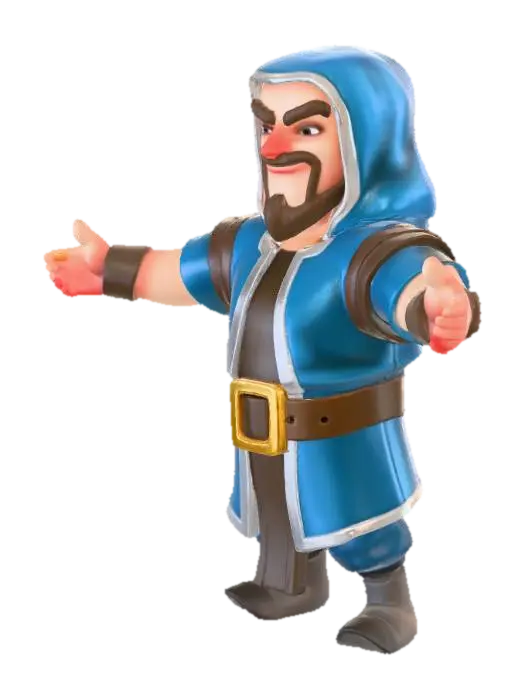 Wizard Clash 3D model, vytvořený pomocí AI
