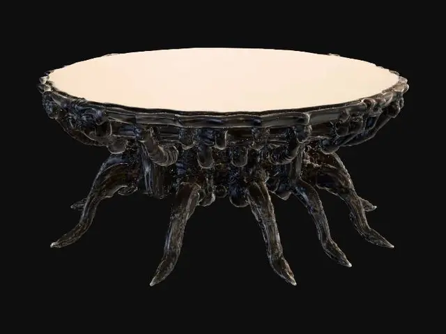 3D model for round table dark alien style gigers ,
