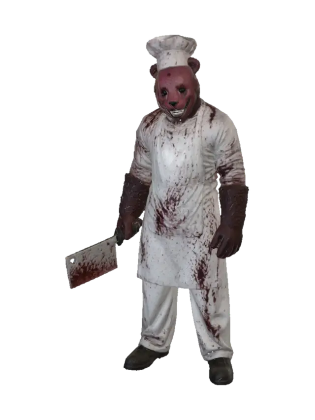 Grinning Butcher - Meatcleaver 3D model, vytvořený pomocí AI