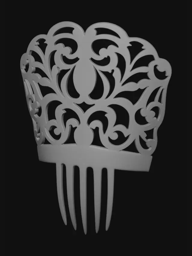 3D model for Filigree Skull Comb