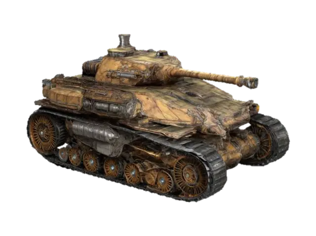 Create a steampunk version of a Tiger Tank, the German heavy tank used in World War II.… - Ww2 3D model, vytvořený pomocí AI