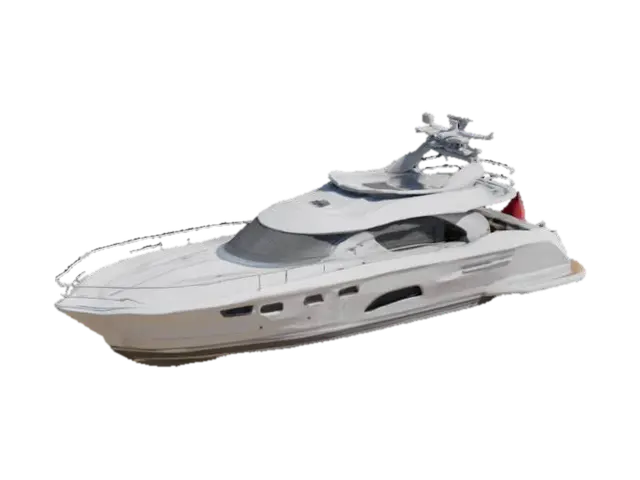 Sleek Yacht in Profile - Watercraft 3D model, vytvořený pomocí AI