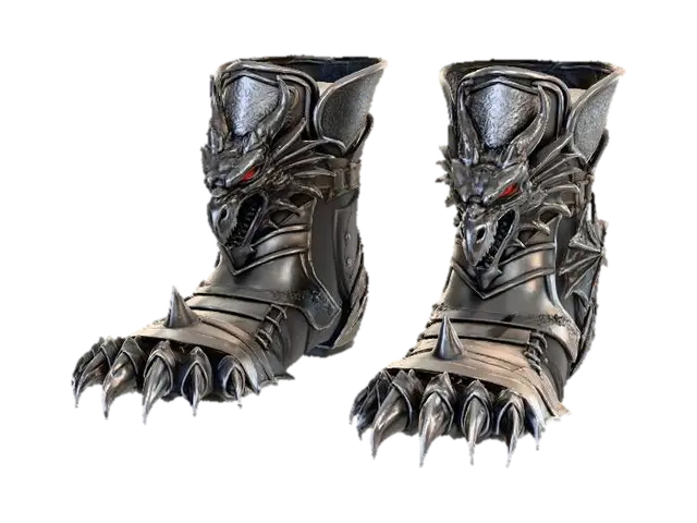 Black Dragon Boots - High 3D model, vytvořený pomocí AI