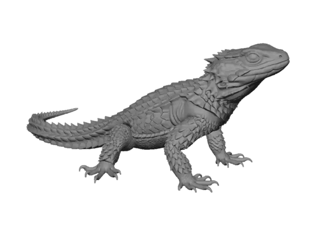 3D model for Armored Bearded Dragon