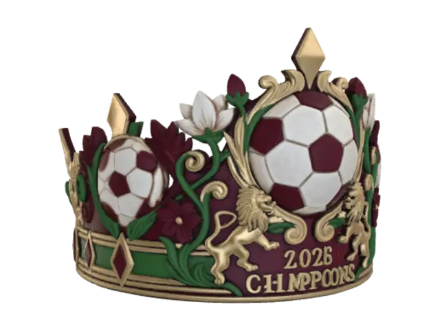 2026 Champions Crown 3D model, vytvořený pomocí AI
