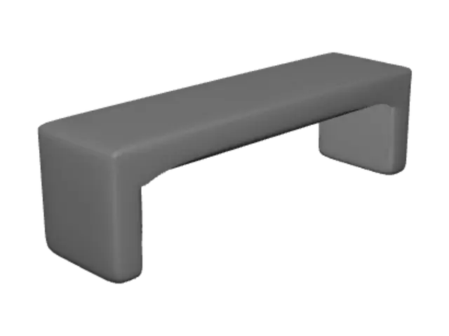 3D model for Monolithic Concrete Bench