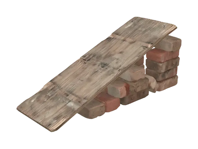 Brick Ramp - Blocky 3D model, vytvořený pomocí AI