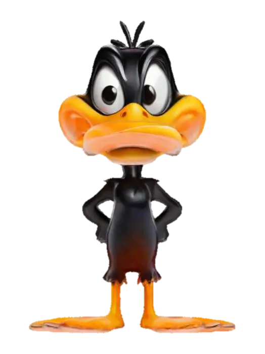 Daffy Duck Kid - Comedy 3D model, vytvořený pomocí AI