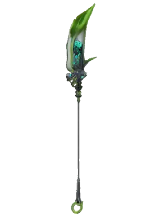 Enchanted Spectral Guan Dao, #ChronoForgeWeapon# - Highly 3D model, vytvořený pomocí AI