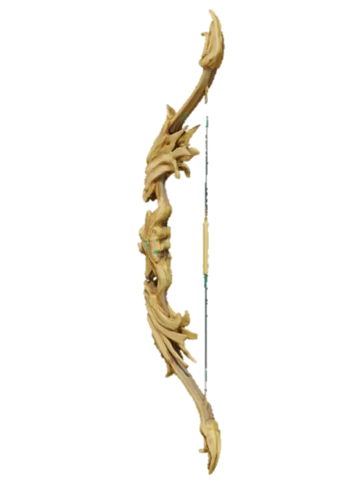 Golden Arrowleaf Bow, #fairy# - Archery 3D model, vytvořený pomocí AI