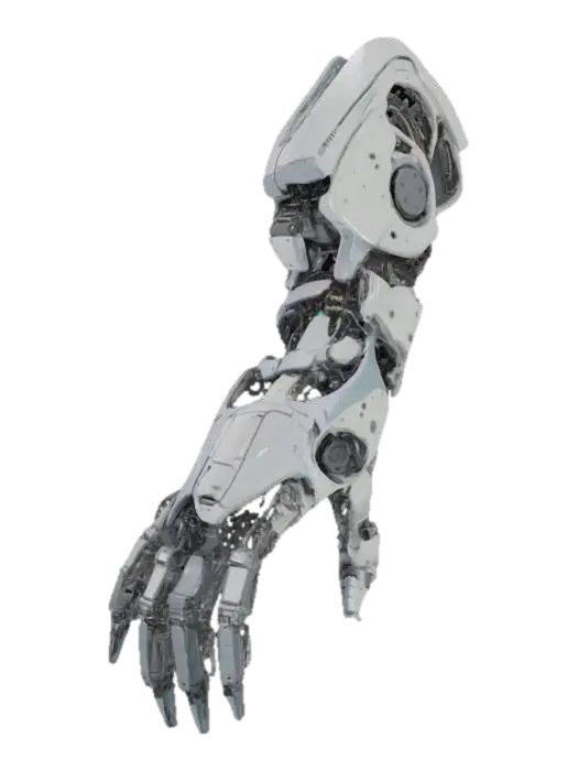 Technological and detailed mecha arm. With intricate circuits and cybernetic materials.… 3D model, vytvořený pomocí AI