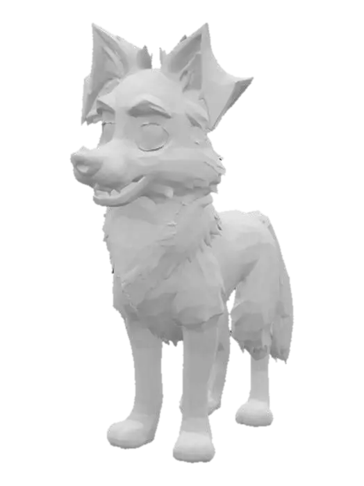3D model for Cartoon Border Collie standing up. Realistic texture. Clean geometry. High definition texture.